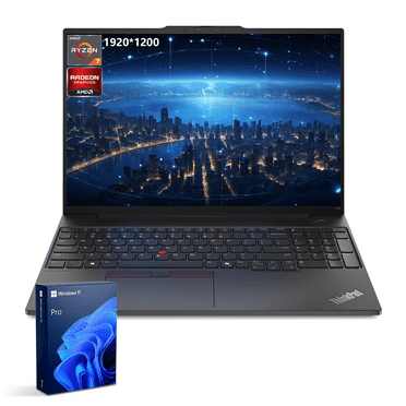 Lenovo ThinkPad E16 Pro 16" FHD+ Business Laptop, AMD Ryzen 7 7735U, 16GB DDR5 RAM, 512GB SSD