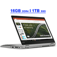 thumbnail image 1 of Lenovo ThinkPad L13 Yoga Gen2 Premium 2-in-1 Laptop 13.3" FHD IPS Touchscreen AMD 6-Core Ryzen 5 PRO 5650U 16GB DDR4 1TB SSD Fingerprint USB-C Long Battery Life Pen Win11Pro Silver, 1 of 7