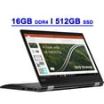 thumbnail image 1 of Lenovo ThinkPad L13 Yoga Premium 2-in-1 Laptop 13.3" FHD IPS Touch 11th Gen Intel 4-Core i5-1145G7 16GB DDR4 512GB SSD Fingerprint Thunderbolt4 FHD Camera 3-yr Warranty Win11Pro Black, 1 of 7