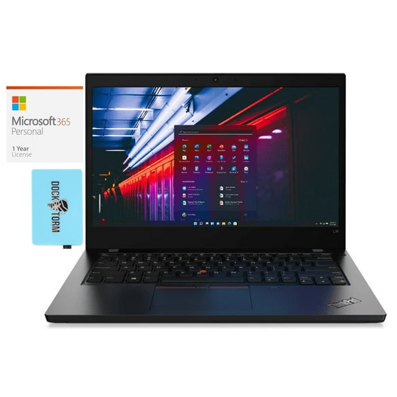 Lenovo ThinkPad L14 Gen 2 20X6S Home/Business Laptop (AMD Ryzen 5 Pro 5650U 6-Core, 14.0in 60Hz Full HD (1920x1080), AMD Radeon, 16GB RAM, Win 11 Pro) with Microsoft 365 Personal , Dockztorm Hub