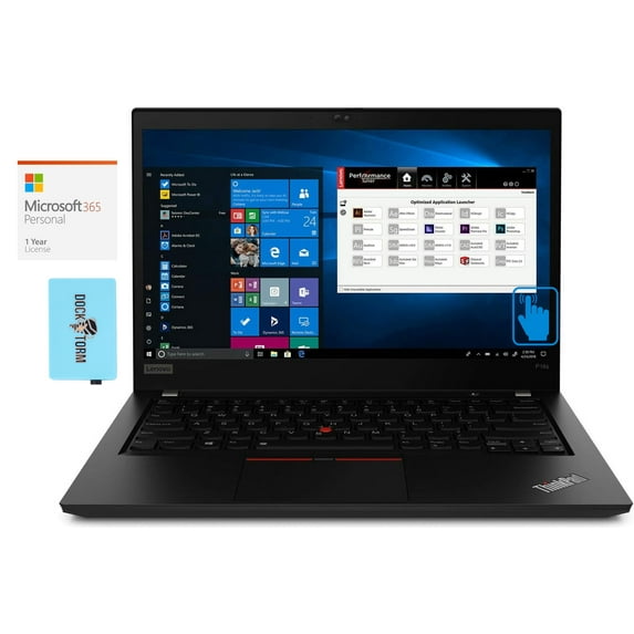 Lenovo ThinkPad P14s Gen 1 Workstation Laptop (AMD Ryzen 7 PRO 4750U 8-Core, 14.0in 60 Hz Touch Full HD (1920x1080), Win 11 Pro) with Microsoft 365 Personal , Dockztorm Hub
