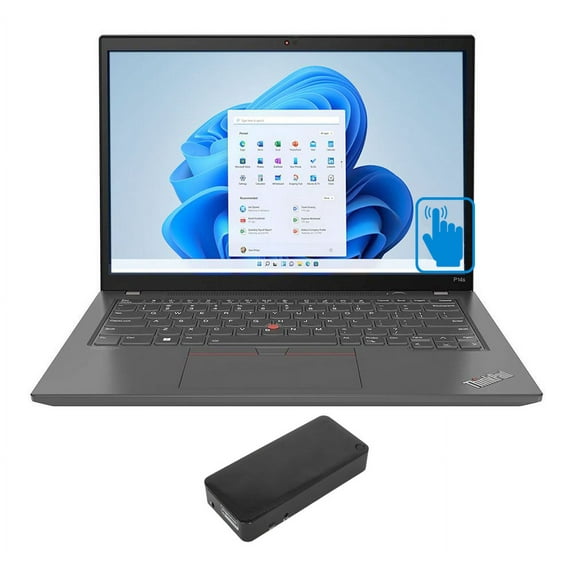 Lenovo ThinkPad P14s Gen 3 Home/Business Laptop (Intel i7-1260P 12-Core, 14.0in 60 Hz Touch Wide UXGA (1920x1200), Intel UHD, 16GB RAM, Win 11 Pro) with DV4K Dock
