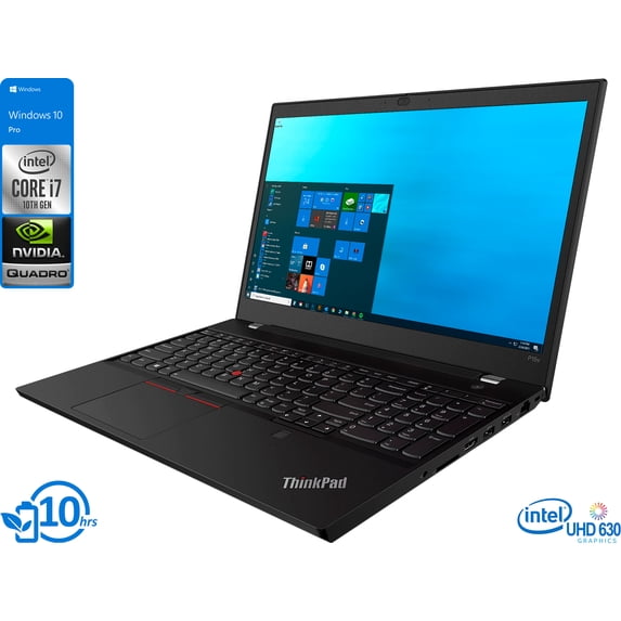 Lenovo ThinkPad P15v Notebook, 15.6" IPS FHD Display, Intel Core i7-10850H Upto 5.1GHz, 16GB RAM, 4TB NVMe SSD, NVIDIA Quadro P620, HDMI, Card Reader, Wi-Fi, Bluetooth, Windows 10 Pro