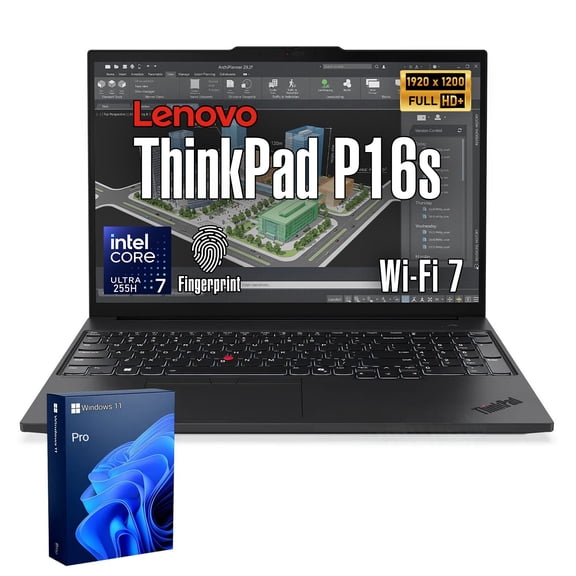 Lenovo ThinkPad P16s 16" FHD+ Business Laptop, Intel Core Ultra 7 255H, 16GB DDR5, 512GB SSD, Windows 11 Pro