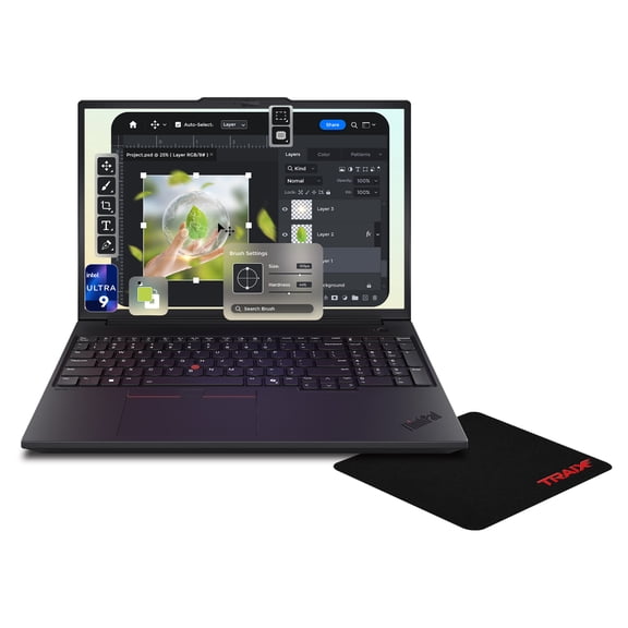 Lenovo ThinkPad P16v Mobile Workstation, Intel Ultra 9-285H, 16 GB DDR5 RAM, 1 TB PCIe SSD, 16" WUXGA (1920x1200), Nvidia RTX PRO 1000 Blackwell, Backlit Keyboard, W11 Pro, Black+Traix Mousepad