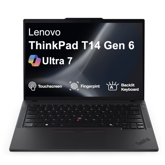 Lenovo ThinkPad T14 Business Laptop 14.0in Touchscreen IPS WUXGA Display (Intel Ultra 7-255U, 16GB DDR5, 512GB PCIe SSD, Intel Graphics, Backlit KB, Fingerprint, 2 Thunderbolt 4, WiFi 6E, Win 11 Pro)