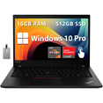 thumbnail image 1 of Lenovo ThinkPad T14 Gen 2 Business Laptop, 14" FHD Display, AMD Ryzen 7 Pro 5850U, 16GB RAM, 1TB PCIe SSD, AMD Radeon Graphics, 720P HD Webcam, Wi-Fi 6, Win 10 Pro, Black, 32GB Hotface USB Card, 1 of 1