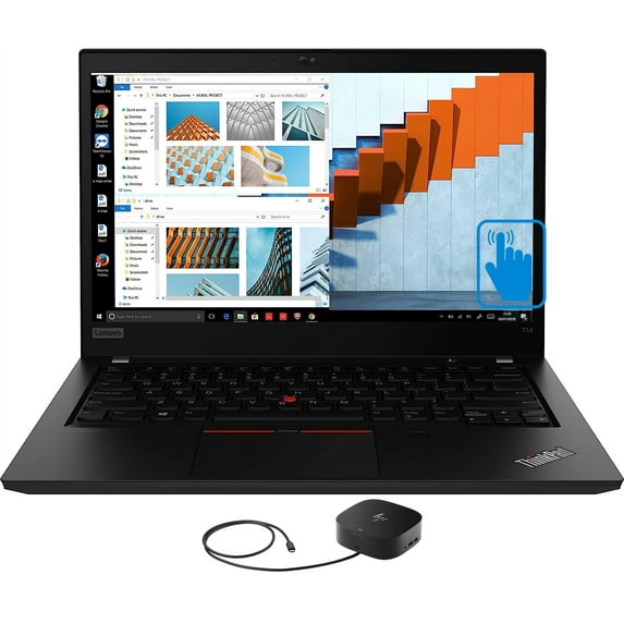 Lenovo ThinkPad T14 Gen 2 School/Business Laptop (AMD Ryzen 5 Pro 5650U 6-Core, 14.0in 60Hz Touch Full HD (1920x1080), AMD Radeon, 20GB RAM, Win 10 Pro) with G2 Universal Dock