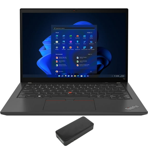 Lenovo ThinkPad T14 Gen 3 Home/Business Laptop (Intel i7-1270P 12-Core, 14.0in 60Hz 2240x1400, Intel Iris Xe, 24GB RAM, 1TB PCIe SSD, Backlit KB, Win 11 Pro) with DV4K Dock