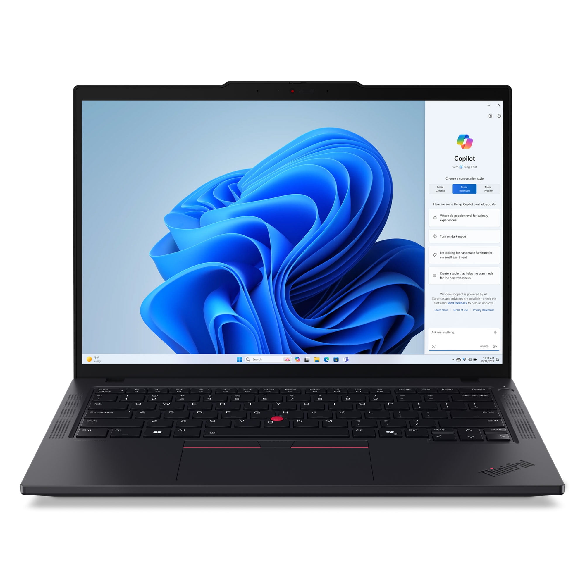 Lenovo ThinkPad 14" Touchscreen Laptop, Intel Core Ultra 7 165U, 1TB SSD, Windows 11 Pro, 21ML0057US