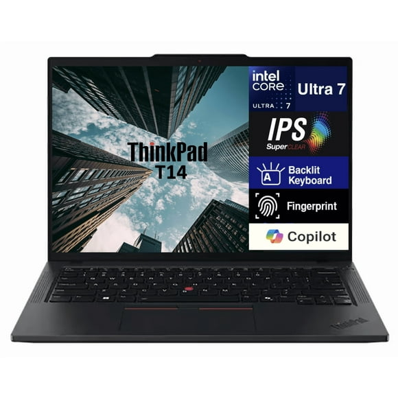 Lenovo ThinkPad T14 Gen 6 Copilot+ AI Business Laptop 14.0in IPS FHD+ Display (Intel Ultra 7-255U, 32GB DDR5, 256GB PCIe SSD, Backlit KB, Fingerprint, 5MP webcam, 2 Thunderbolt 4, Win 11 Pro)