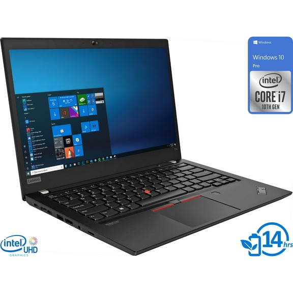 Lenovo ThinkPad T14 Notebook, 14" IPS FHD Display, Intel Core i7-10510U Upto 4.9GHz, 16GB RAM, 1TB NVMe SSD, HDMI, DisplayPort via USB-C, Card Reader, Wi-Fi, Bluetooth, Windows 10 Pro