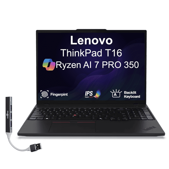 Lenovo ThinkPad T16 16" Laptop RAI7 PRO 350 16GB 512GB SSD No OS 21QQS1D400