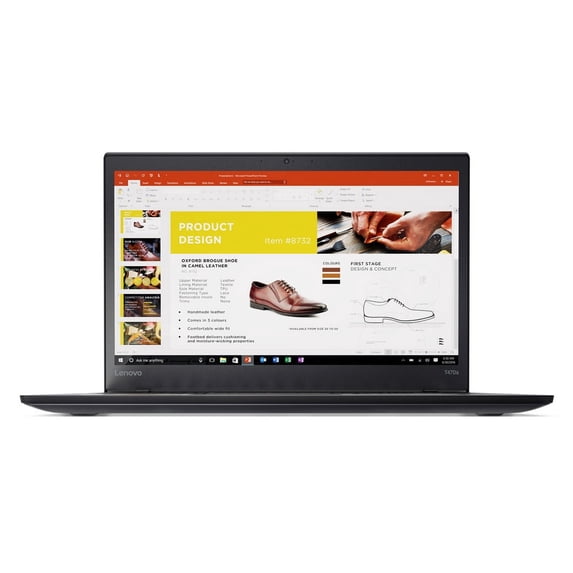 lenovo thinkpad t470s windows 10 pro laptop - intel core i7-7500u, 12gb ram, 128gb ssd, 14" ips wqhd (2560x1440) matte display, fingerprint reader, smart card reader, black color