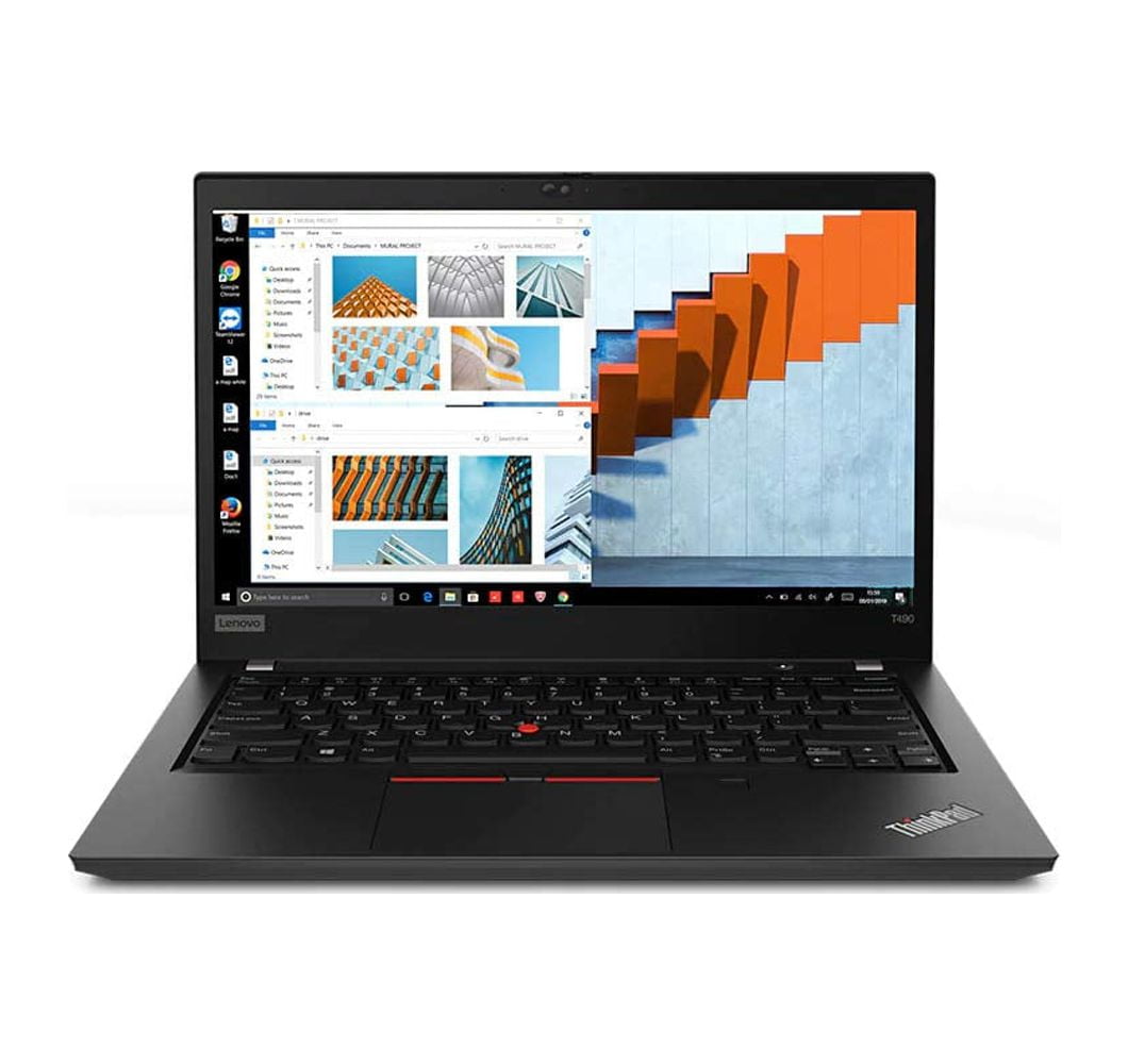 Lenovo ThinkPad T490 Laptop (20N2-001YUS) Intel i5-8265U, 8GB DDR4 RAM, 256GB SSD, 14-inch FHD 1920x1080, Win10 Pro, 720p Webcam, Fingerprint Reader