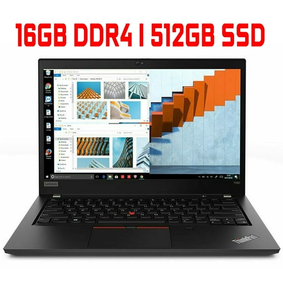 Lenovo ThinkPad T490 Premium Business Laptop 14” HD anti-glare Display 8th Gen Intel 4-Core i5-8365U 16GB DDR4 512GB SSD Fingerprint Wifi5 Bluetooth Dolby Win10 Pro
