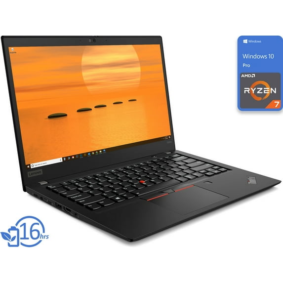 Lenovo ThinkPad T495s Notebook, 14" IPS FHD Display, AMD Ryzen 7 PRO 3700U Upto 4.0GHz, 8GB RAM, 256GB NVMe SSD, Vega 10, HDMI, DisplayPort via USB-C, Wi-Fi, Bluetooth, Windows 10 Pro (20QKS2DF00)