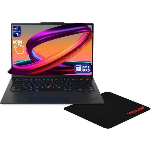 Lenovo ThinkPad X1 Carbon Gen 12 Laptop, Intel Ultra 7-165U, 32 GB LPDDR5X RAM, 4 TB PCIe SSD, 14" WUXGA (1920x1200) IPS Touchscreen, Intel Graphics, Backlit Keyboard, W11 Pro, Black + Traix Mousepad