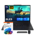 thumbnail image 1 of Lenovo ThinkPad X1 Carbon Gen 13 14" 2.8K Laptop, Intel Arc 140V, Intel Ultra 7 258V, 32GB DDR5, 1TB Storage (1TB SSD + 1TB Dock Station ), Backlit Keyboard, Fingerprint, WiFi 7, Win 11 Pro, Black, 1 of 9