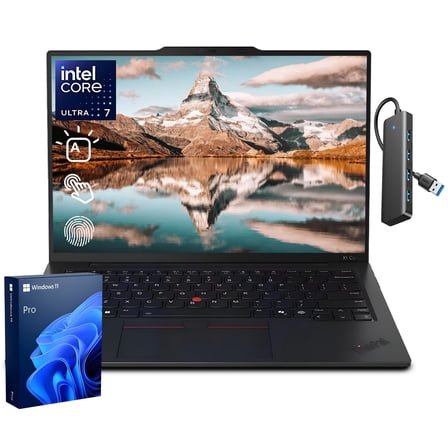 Lenovo ThinkPad X1 Carbon Gen 13 Aura Edition Laptop, 14" WUXGA FHD+ Touchscreen AI PC Laptop, Intel Core Ultra 7 255U, 32GB RAM, 1TB SSD, Backlit, Win 11 Pro