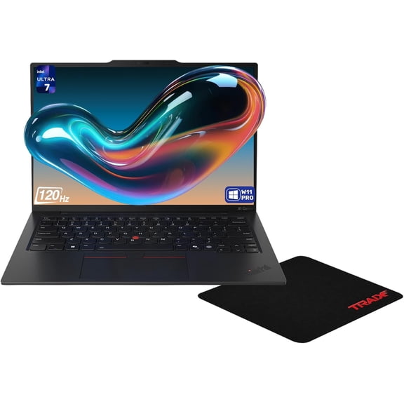 Lenovo ThinkPad X1 Carbon Gen 13 Laptop, Intel Ultra 7-258V, 32 GB LPDDR5X RAM, 2 TB PCIe SSD, 14" 2.8K (2880x1800) OLED, Intel Arc Graphics, Backlit Keyboard, W11 Pro, Eclipse Black + Traix Mousepad