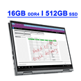 thumbnail image 1 of Lenovo ThinkPad X1 Yoga Gen6 Premium 2-in-1 Laptop 14" 4K IPS Touch (500 nits, HDR400, 100% DCI-P3) Intel 4-core i7-1185G7 16GB DDR4 512GB SSD Backlit Fingerprint Thunderbolt Pen Win11Pro Silver, 1 of 11