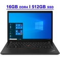 thumbnail image 1 of Lenovo ThinkPad X13 Gen 2 Premium Business Laptop 13.3" WUXGA IPS AMD 6-core Ryzen 5 PRO 5650U 16GB DDR4 512GB SSD Fingerprint Reader USB-C HDMI 3-Year Warranty Win11Pro Black, 1 of 7