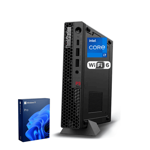 Lenovo ThinkStation Business Desktop, Intel Core i7-14700, 64GB DDR5, 4TB SSD, Wi-Fi 6, Windows 11 Pro, Black