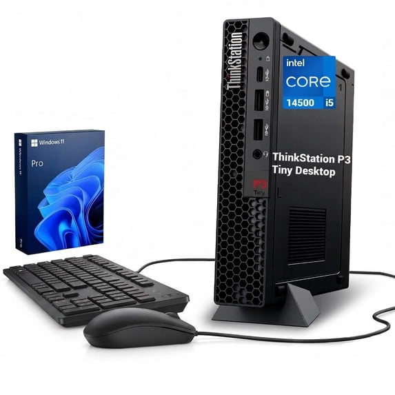Lenovo ThinkStation P3 Business Mini Desktop, Intel Core i5-14500, 16GB DDR5, 512GB SSD, Windows 11 Pro