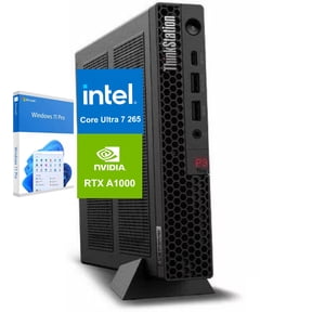 Lenovo ThinkStation P3 Tiny G2 Workstation Intel Core Ultra 7 265 vPro, 16GB RAM DDR5, 1TB SSD PCIe, WiFi 7 + BT, RJ-45, Display Port, HDMI, Win 11 Pro - Black