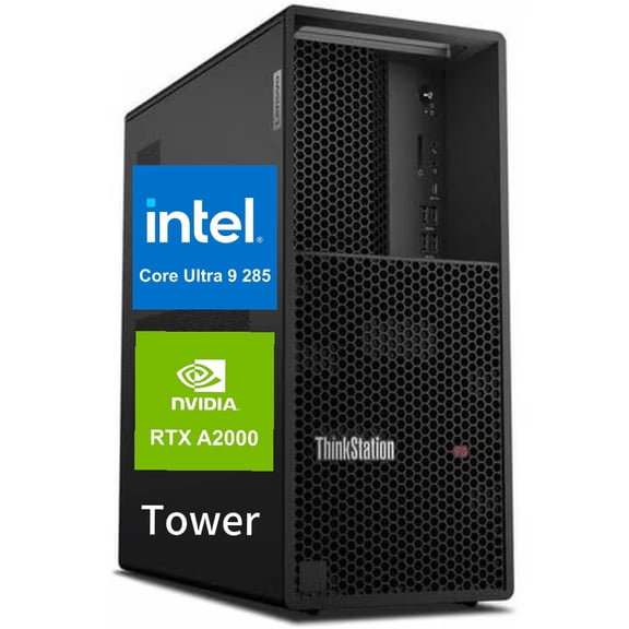Lenovo ThinkStation P3 Tower Gen 2 Workstation: Intel Core Ultra 9 285 vPro, 2TB SSD, 32GB DDR5 RAM, WiFi 7, Windows 11 Professional, Performance Desktop PC, AI Business Computer