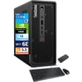 thumbnail image 1 of Lenovo ThinkStation P3 Ultra Small Form Factor Workstation Mini Desktop (Intel i7-13700, NVIDIA T400 4GB, 16GB DDR5, 2x512GB SSD R1  (512GB), 2 Thunderbolt 4, WiFi 6E, Win 11 Pro) w/USB-C Dock, 1 of 7