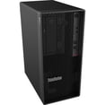 thumbnail image 1 of Lenovo ThinkStation P340 Desktop Tower Computer, Intel Core i7, 16GB RAM, 512GB SSD, Windows 10, Black, 30DH00JEUS, 1 of 4