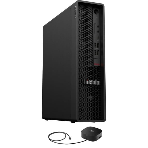 Lenovo ThinkStation P340 SFF Home/Business Mini Desktop (Intel i5-10500 6-Core, Intel UHD 630, 32GB RAM, 128GB PCIe SSD + 2TB HDD (3.5), Win 10 Pro) with G2 Universal Dock