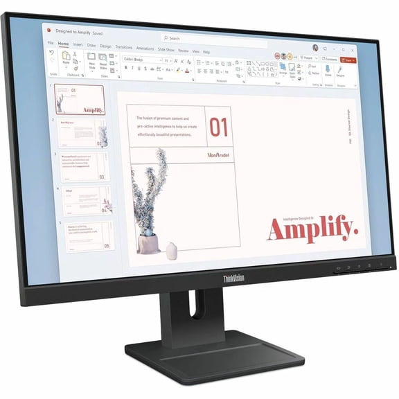 Lenovo ThinkVision E24-40 24" Class Full HD LED Monitor - 16:9 - Raven Black - 23.8" Viewable - In-plane Switching (IPS) Technology - WLED Backlight - 1920 x 1080 - 16.7 Million Colors - 250 Nit - ...