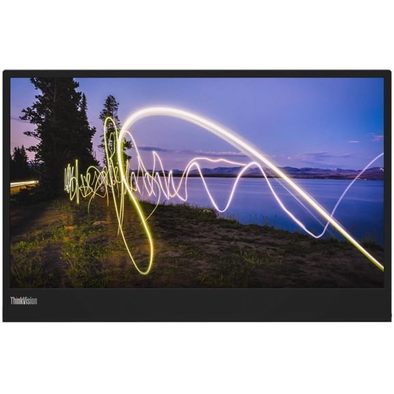 Lenovo ThinkVision M15 16" Class Full HD LED Monitor, 16:9, Raven Black