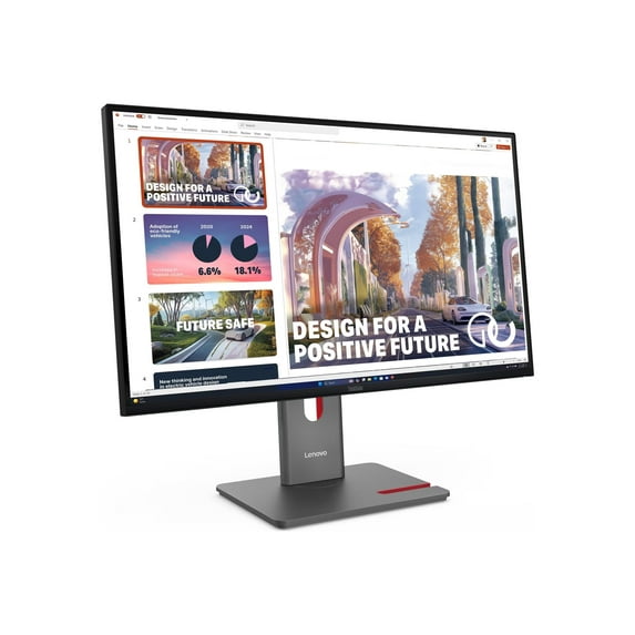 Lenovo ThinkVision P27QD-40 27" Class WQHD LED Monitor - 16:9 - Raven Black - 27" Viewable - In-plane Switching (IPS) Technology - WLED Backlight - 2560 x 1440 - 1.07 Billion Colors - 350 Nit - 4 m...