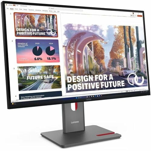 Lenovo ThinkVision P27QD-40 27" Class WQHD LED Monitor - 16:9 - Raven Black - 27" Viewable - In-plane Switching (IPS) Technology - WLED Backlight - 2560 x 1440 - 1.07 Billion Colors - 350 Nit - 4 m...