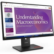 Lenovo ThinkVision T24D-40 24" Class Full HD LED Monitor - 169 - Eclipse Black - 23.8" Viewable - In-plane Switching IPS Technology - WLED Backlight - 1920 x 1080 - 16.7 Million Colors 8-bit -...