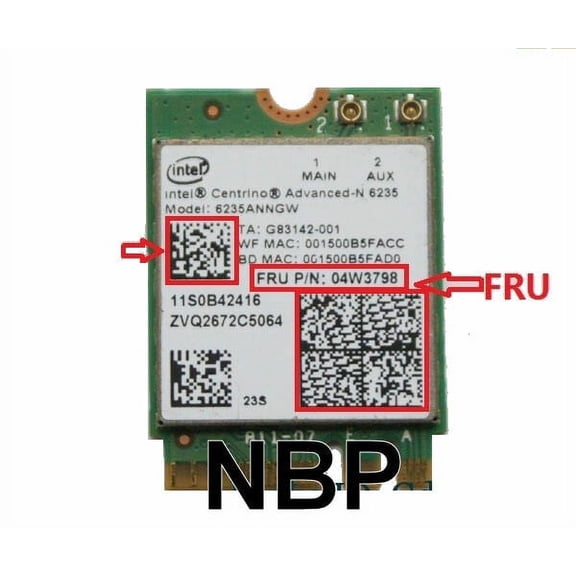 Lenovo Thinkpad L440 T431 T431SP FRU Intel Jackson Peak 2 2*2 agn+BT4.0 NGFF Card 04W3798