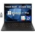 thumbnail image 1 of Lenovo Thinkpad X1 Nano Business Laptop, 13.3" 2K Laptop, Intel Core i7-1160G7, 16GB RAM, 512GB SSD, Backlight Keyboard, Fingerprint Reader, Iris Xe Graphics, Win 11 Pro, with Hotface 32GB USB Card, 1 of 9