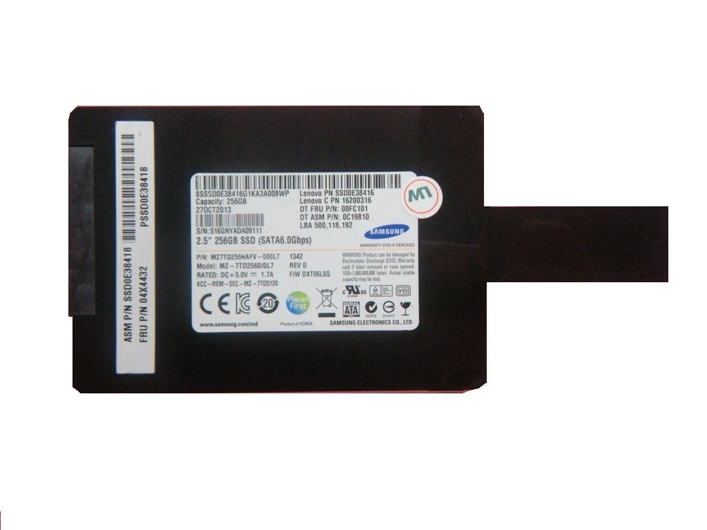 Lenovo Thinkpad X230 256GB 2.5IN MLC SATA2 Solid State Drive 04X4432