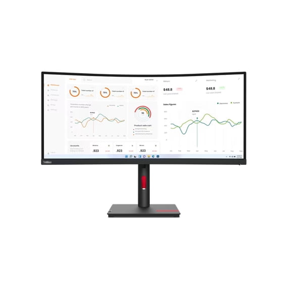 Lenovo Thinkvision T34W-30 34" Monitor 3440x1440 60Hz 350 Nits VESA