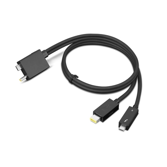 Lenovo Thunderbolt 4 WorkStation Dock Split Cable 0.7m - 2.30 ft Thunderbolt 4 Data Transfer/Power Cable for Workstation, Dock - Second End: 1 x Thunderbolt 4 Type C - Male - 40 Gbit/s - Splitter C...