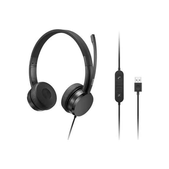 Lenovo USB-A Wired Stereo On-Ear Headset 4XD1K18260