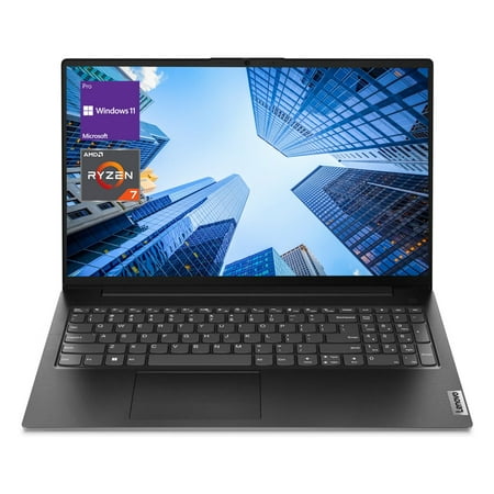Lenovo V-Series V15 Business Laptop, 15.6" FHD Display, AMD Ryzen 7 7730U, 40GB RAM, 2TB SSD, Numeric Keypad, HDMI, RJ45, Webcam, Wi-Fi, Windows 11 Pro, Black
