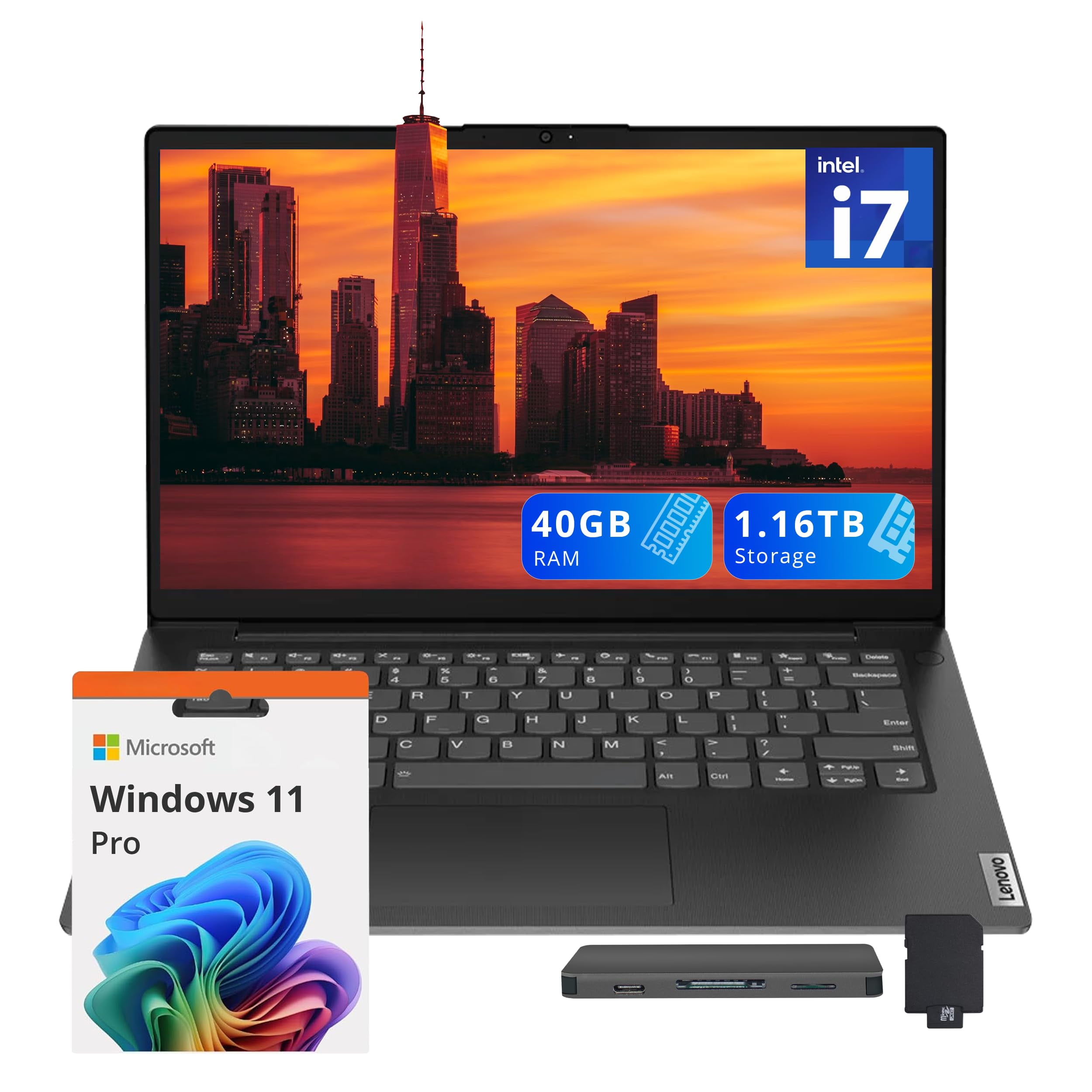 Lenovo V14 14" FHD Business Laptop, Intel i7-13620H, 40GB DDR4 RAM, 1 ...