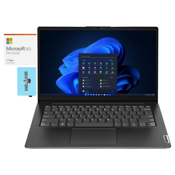 Lenovo V14 G3 Home/Business Laptop (Intel i7-1255U 10-Core, 14.0in 60 Hz Full HD (1920x1080), Intel Iris Xe, 24GB RAM, 2TB PCIe SSD, Wifi, Win 11 Pro) with Microsoft 365 Personal , Dockztorm Hub