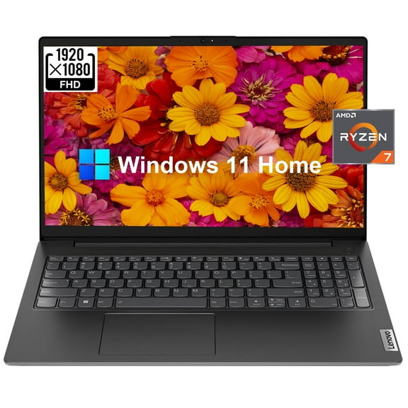 Lenovo V15 15.6" FHD Business Student Laptop, AMD Ryzen 7 7730U, Windows 11 Pro, AMD Radeon Graphics, 40GB RAM, 1TB SSD, NumPad, Wi-Fi 6, HDMI, Webcam, RJ-45, Black