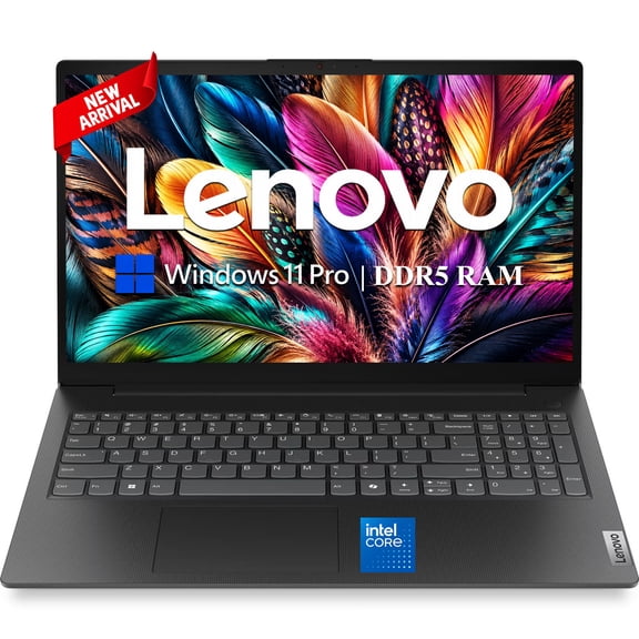 Lenovo V15 2026 New release Business Laptop, 15.6" FHD Display, Intel Powerful Quad-Core Processor, 8GB DDR5 RAM, 256GB PCIE SSD, Wi-Fi 6, RJ45 Ethernet, HDMI, Windows 11 Pro, MS 365 for the web